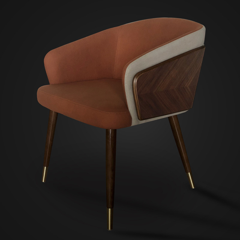 Wood Velvet Dining Chair