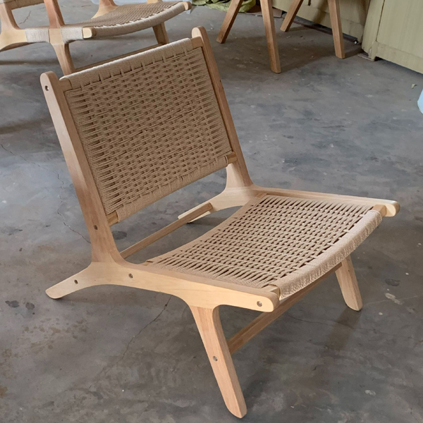 Wood Rope Weaved Lounge Chair