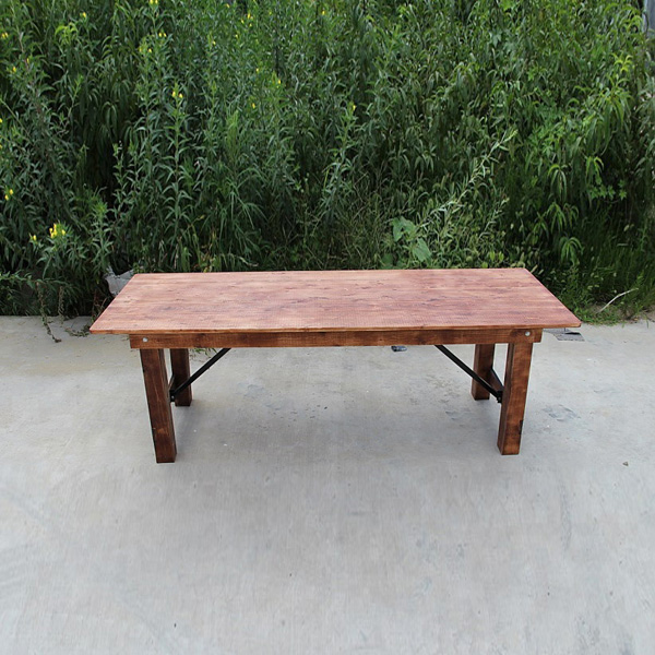 2.4米美式农场折叠长木桌