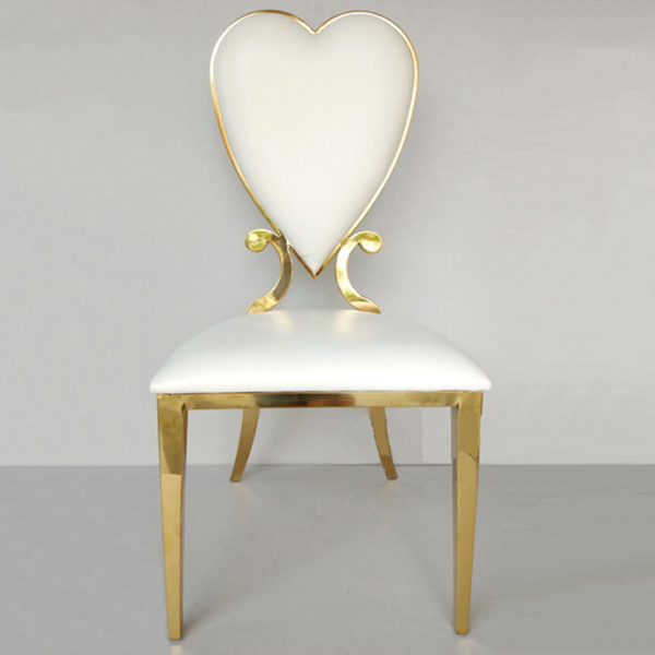 Stainless Steel Heart Back Chair