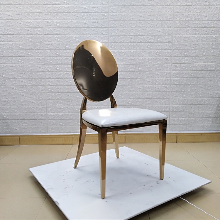 Stainless Steel Round Back Ghost Chair
